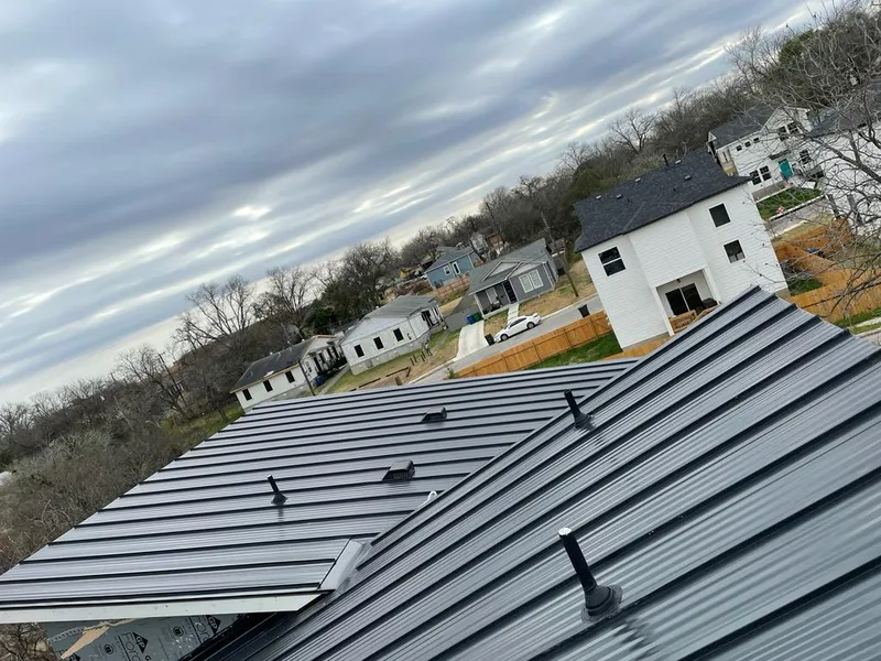 Standing seam metal roof panels with vents for Skylight Repair in Haddon Heights